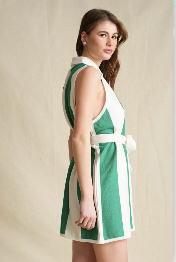 Emerald Stripers Knit Dress